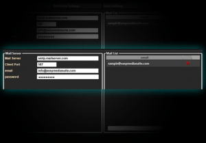 Automatically send alert emails to the specified e-mail address of the person for errors.